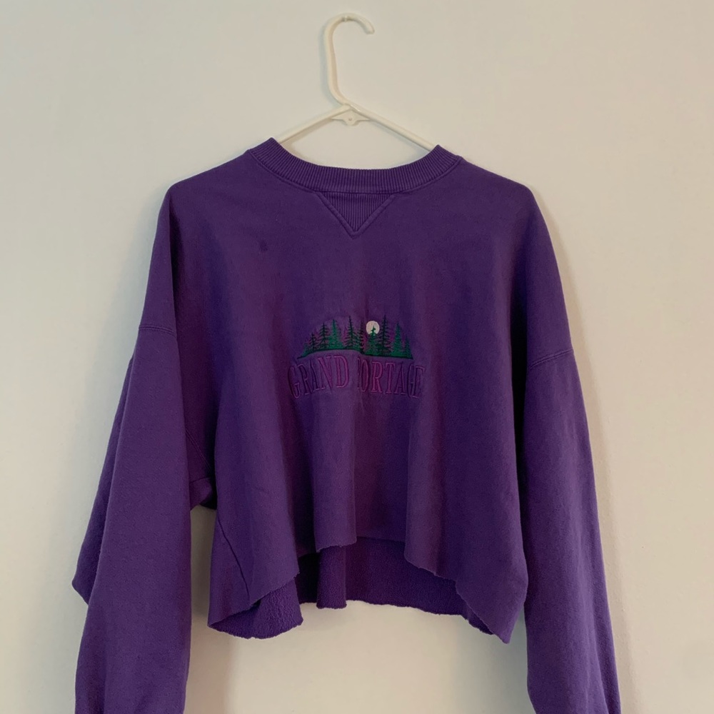 Cropped Oversized Vintage Sweatshirt